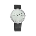 TITAN, 1779SL01, Men's Watch Edge Silver Dial Black Leather Strap Watch.
