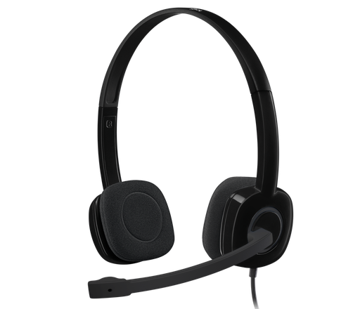Logitech H151 Stereo Headset with Noise-Cancelling Boom Mic