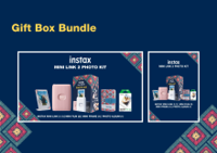FJ INSTAX MINI LINK 2 PHOTO KIT Mini Frame (x1)/Photo Album(x1)Mini film(x2) PINK/BLUE/WHITE
