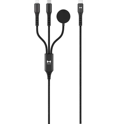 [HEZ-CBL-3IN1-200] Hezire Hcable Ultimate 3 IN 1 Universal charging Cable 1M