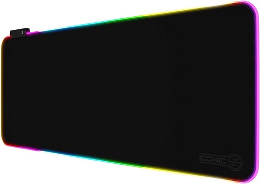 Manhattan Gaming Large mouse pad with LED strip -10W Wireless Charger
