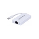 Manhattan USB Hub, Type C, 3 Port, with Gigabit Ethernet